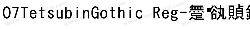 07TetsubinGothic Reg字体转换
